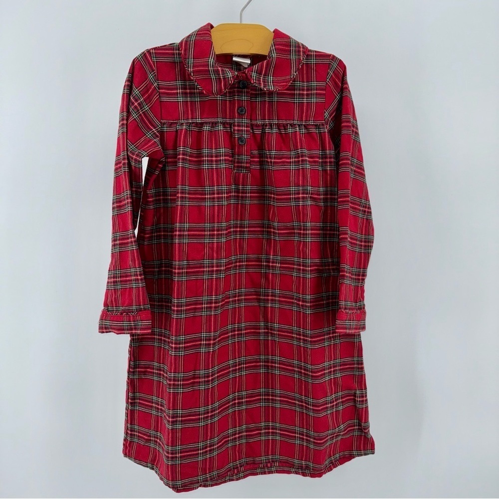 Gymboree Red Christmas Plaid Girls Nightgown